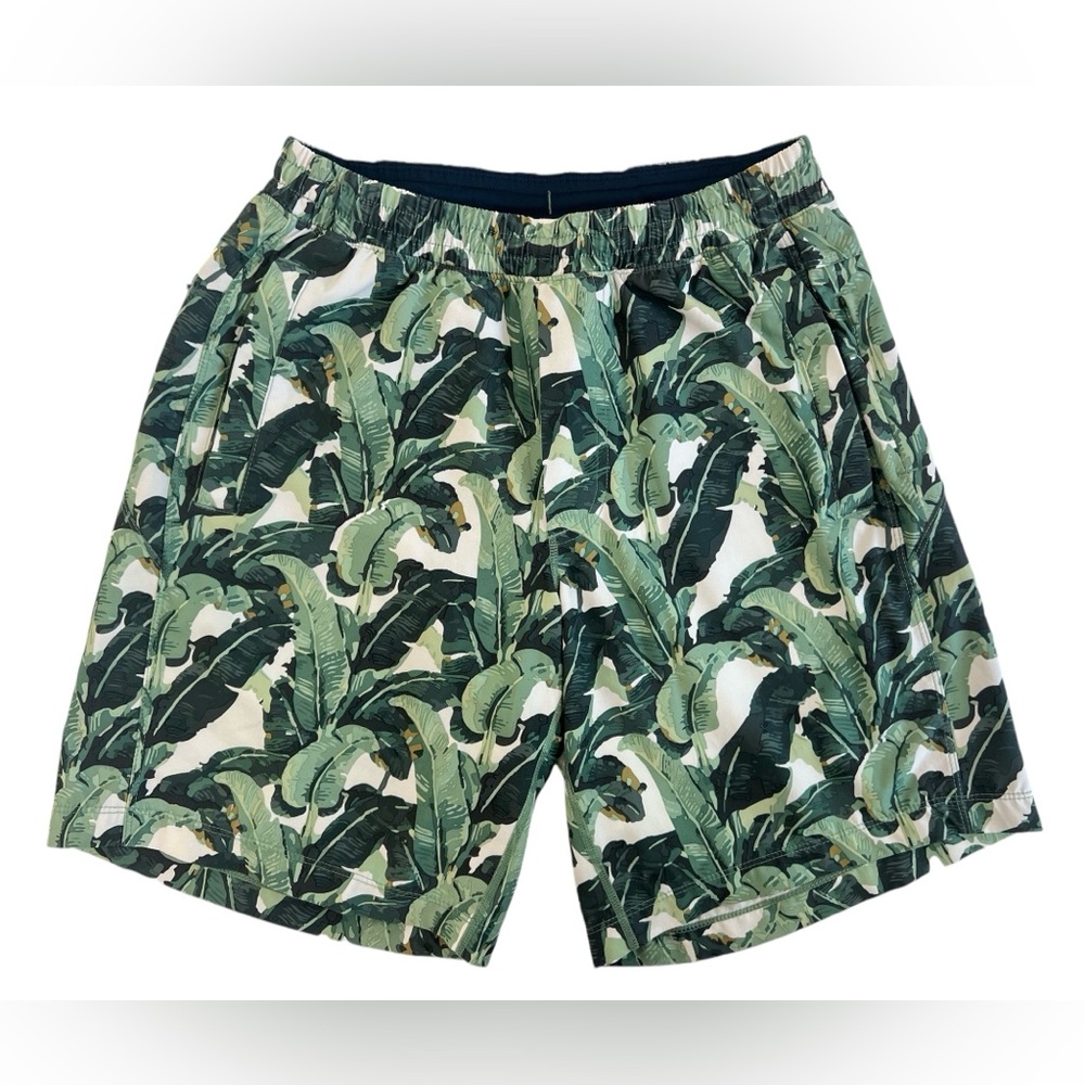 Birddogs Swim Trunks‎ Mens Size Medium  Green Tropical Leaf